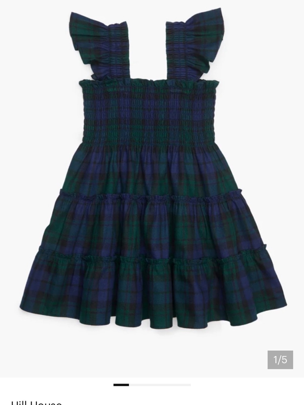 The Baby Ellie Nap Dress - Blackwatch Tartan / 12-18M
